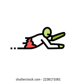 corpse zombie color icon vector. corpse zombie sign. isolated symbol illustration