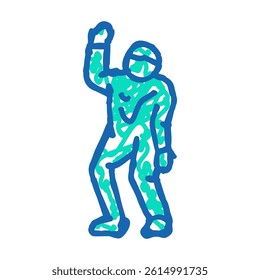 corpse zombie doodle icon sketch vector. corpse zombie sign. isolated symbol illustration