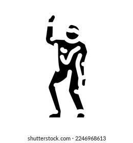 vector de icono de glifo zombie de cadáver. signo de cadáver zombie. ilustración de símbolo aislado