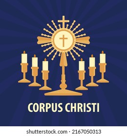 Corpus Christi International celebration day vector template. Festival worldwide illustration.