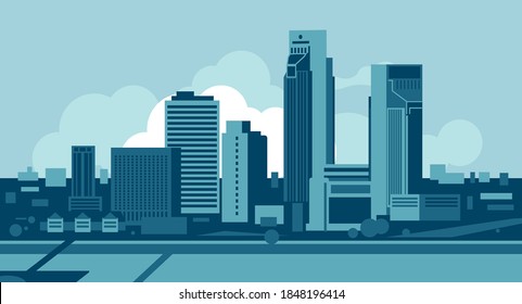 Corpus Christi Texas skyline vector illustration