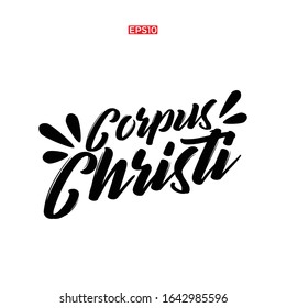 Corpus christi text design with typographic lettering design 