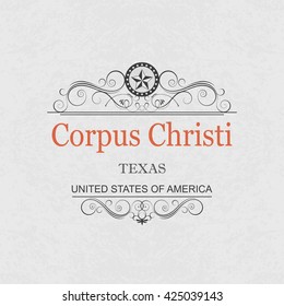 Corpus Christi,Texas.Vintage frame.