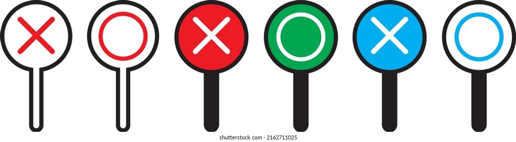 Correct Answer, Incorrect Answer, Yes, No Vector Icon Illustration Material