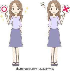 Correct answer and wrong answer. The long-haired lady who answers.