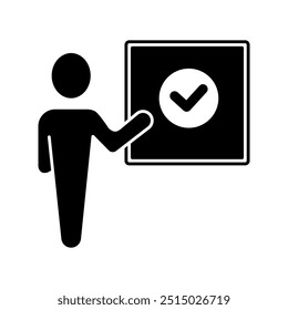 correct concept line icon. Simple element illustration. correct concept outline symbol design.