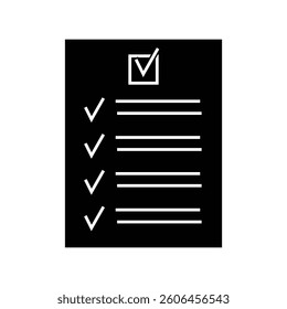 correct documentation icon black design
