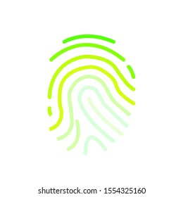 correct finger print scan vector illustration