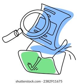 Correct Flat Illustration of the approved stamp concept, suitable for use on commercial websites, marketing collateral, and product packaging