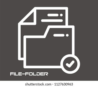 CORRECT FOLDER VECTOR ICON 