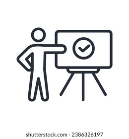 correct icon. vector.Editable stroke.linear style sign for use web design,logo.Symbol illustration.