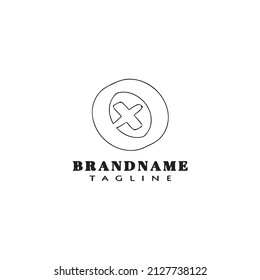 correct incorrect logo cartoon icon design template black modern isolated illustration