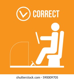 Correct and incorrect posture for driver eps10