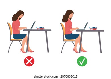 302 Woman Sitting Right Or Wrong Images, Stock Photos & Vectors 