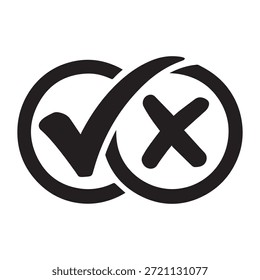 Símbolos Correctos E Incorrectos Que Muestran Iconos De Concepto De Decisión De Aprobación Y Rechazo.