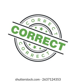 Correct Letter Rubber Stamp Template Design