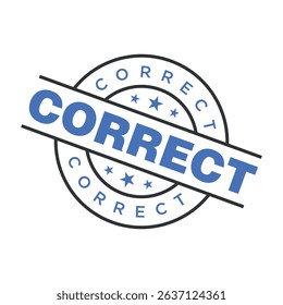 Correct Letter Rubber Stamp Template Design