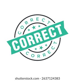 Correct Letter Rubber Stamp Template Design