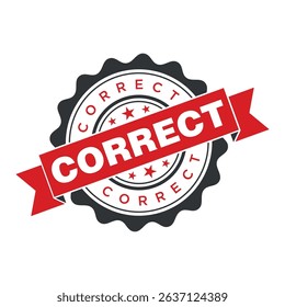 Correct Letter Rubber Stamp Template Design