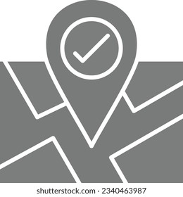 Correct Location vector icon. Can be used for printing, mobile and web applications.