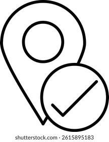 Correct Location vector line icon icons design