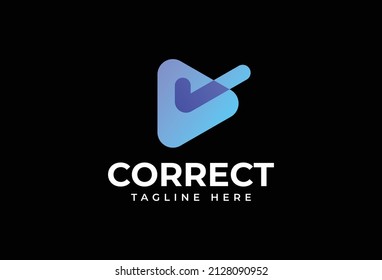Correct media play logo design