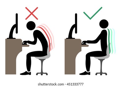 431 Bad posture icon Images, Stock Photos & Vectors | Shutterstock