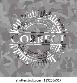 Correct on grey camo texture