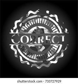 Correct on grey camouflaged texture