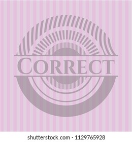 Correct pink emblem