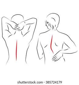 correct posture and curved