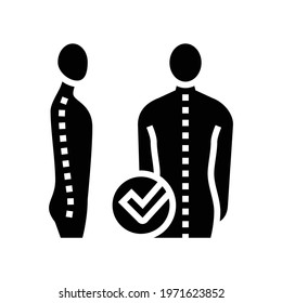 correct posture glyph icon vector. correct posture sign. isolated contour symbol black illustration