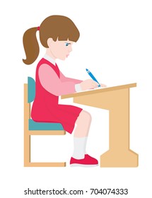 correct posture when writing the student