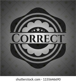 Correct realistic dark emblem