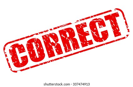 CORRECT red stamp text on white
