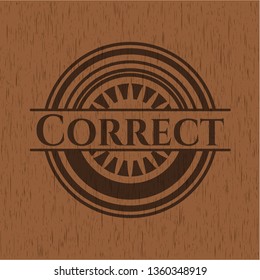 Correct retro wood emblem