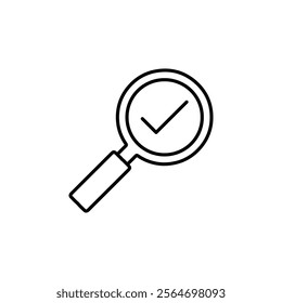correct search icon vector symbol isolated