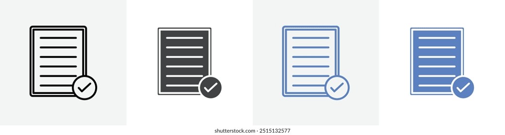 correct sheet icon vector set use for web ui or app