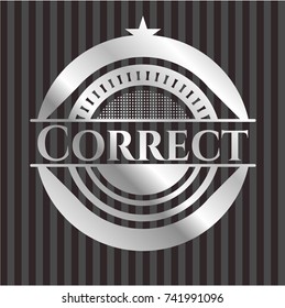 Correct silver badge or emblem