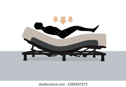 The correct spine alignment when sleeping by on the side sleeping position.