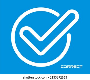 CORRECT TICK VECTOR ICON 