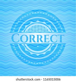 Correct water concept style emblem.
