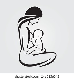 correct way to breastfeed a mother with a baby on her lap