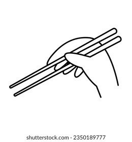 Correct way to hold chopsticks.