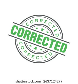Corrected Letter Rubber Stamp Template Design