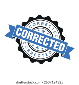 Corrected Letter Rubber Stamp Template Design