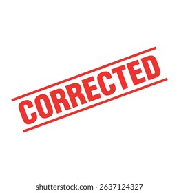 Corrected Letter Rubber Stamp Template Design