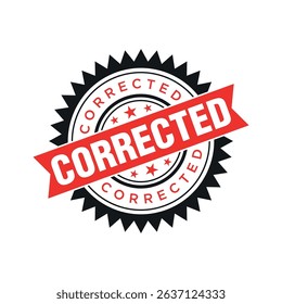 Corrected Letter Rubber Stamp Template Design