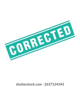 Corrected Letter Rubber Stamp Template Design
