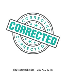 Corrected Letter Rubber Stamp Template Design